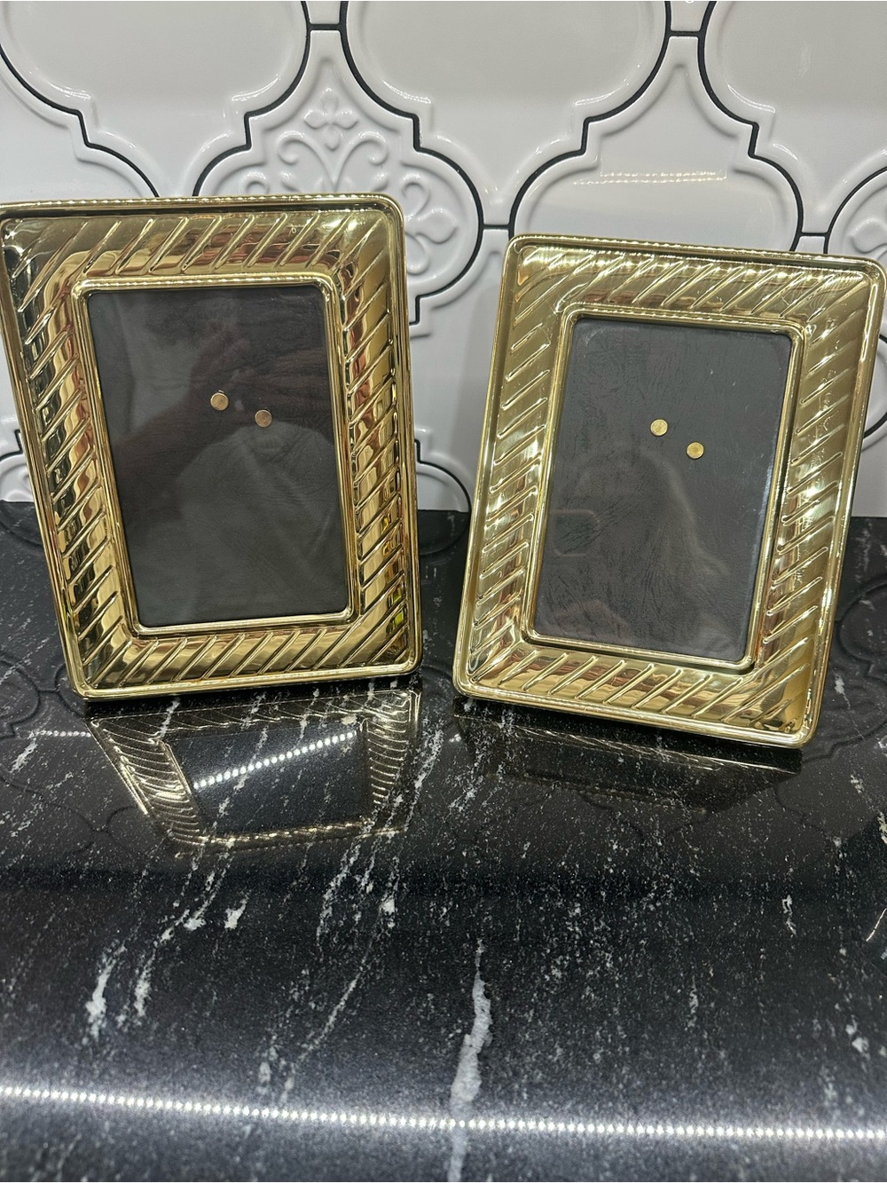 Vintage Brass Picture Frames (Set of 2)